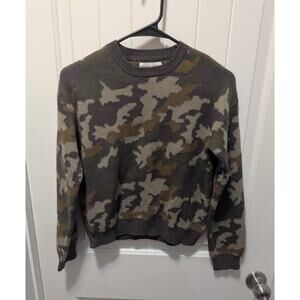 Melrose and Market Camo Sweater Girls L (10/12) Crew Neck Soft 100% Cotton
